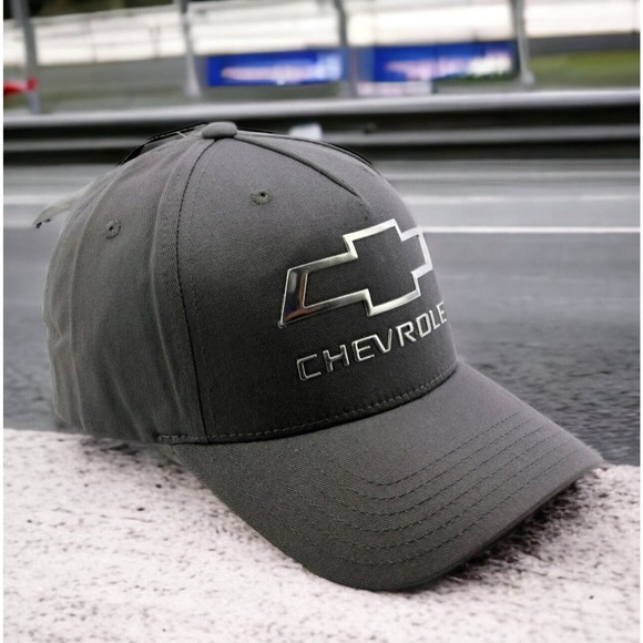 Chevy GM OFFICIAL Gray BowTie LS4 Snapback Hat Cap NEW Fast Ship - Picture 5 of 11